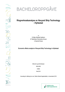 Ringverknadsanalyse av Havyard Ship Technology i Hyllestad