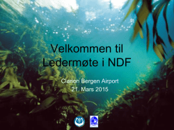 Ledermøte 2015 - NDF - Norges Dykkeforbund