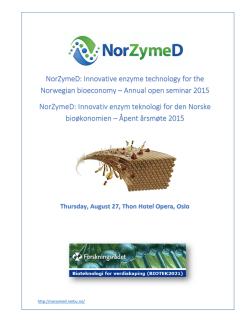 NorZymeD: Innovative enzyme technology for the