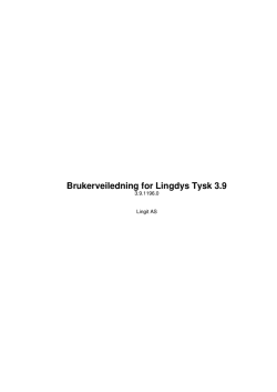 Brukerveiledning for Lingdys Tysk 3.9