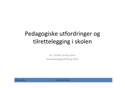 Pedagogiske utfordringer - Torhild L Olsen