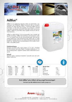 AdBlue ® produktblad - Arom