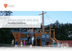 Hovsenga barnehage sin årskalender for 2015