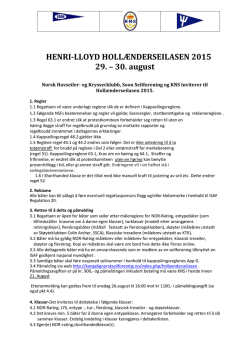 HENRI-LLOYD HOLLÆNDERSEILASEN 2015