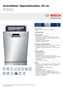 Bosch SPU 68M05SK