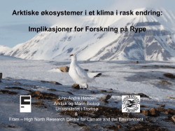 Klimaendringer i Arktis- effekter på rype