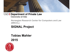 SIGNAL Project Tobias Mahler 2015
