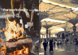 the workshop > design response to culture & “well beeing”