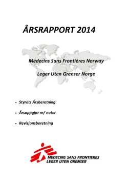 ÅRSRAPPORT 2014 - Leger Uten Grenser