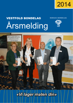 Årsmelding 2014 - Norges Bondelag