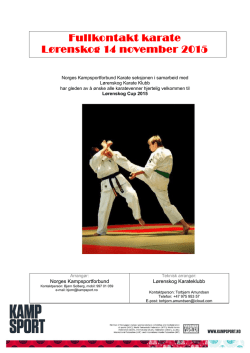 Fullkontakt karate Lørenskog 14 november 2015