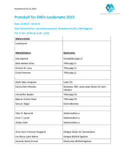 LM15-Protokoll - Organisasjon for Norske Fagskolestudenter