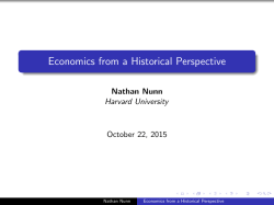 Economics from a Historical Perspective
