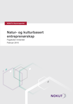 Natur- og kulturbasert entreprenørskap – Fagskolen Innlandet