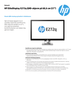 HP EliteDisplay E272q QHD