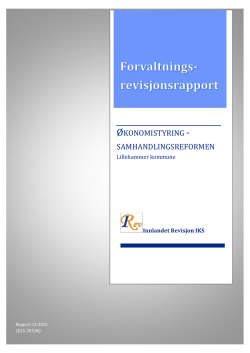 rapport 2015-13 - Innlandet Revisjon IKS