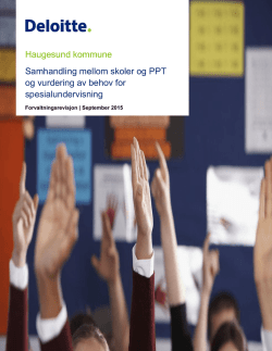 Samhandling mellom skoler og PPT og vurdering av behov for