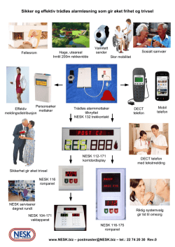 Visio-Produktblad trådløs pasient alarm.vsd