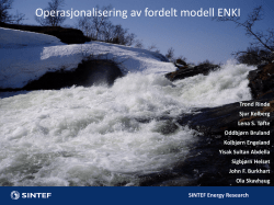 Operasjonalisering av fordelt modell ENKI