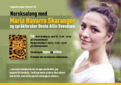 Invitasjon Norsksalong 23. april