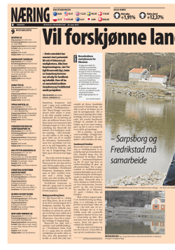 –Sarpsborg og Fredrikstad må samarbeide