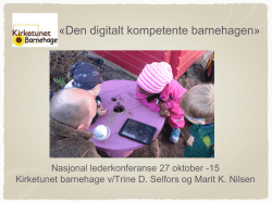 Implementering av digitale verktøy i barnehagen