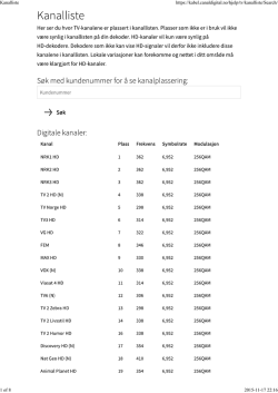 Kanalliste for Dekoder