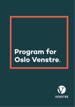 Program for Oslo Venstre.