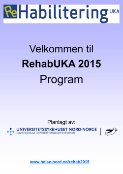 Program for ReHabUKA 2015 (åpnes i nytt vindu)