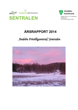 Årsrapport Sentralen 2014