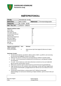 Protokoll - Planteknisk utvalg - 08.12.2015