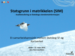 Ann Tove Lauritzen – SIM-prosjektet