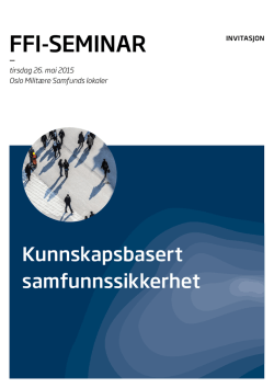 FFI-SEMINAR - Forsvarets forskningsinstitutt