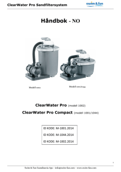 ClearWater Pro Sandfiltersystem