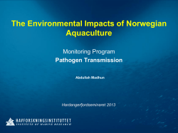 The Environmental Impacts of Norwegian Aquaculture