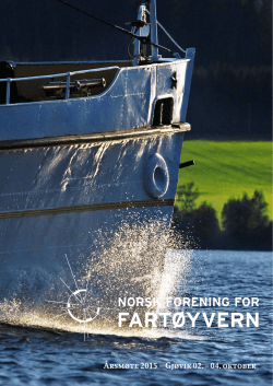 Årsmøtepapirer 2015 - Norsk Forening for Fartøyvern