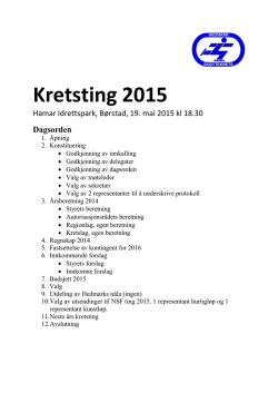 Årsberetning 2014-2015