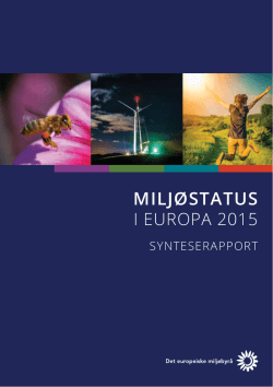 Miljøstatus i Europa 2015: Synteserapport (NO