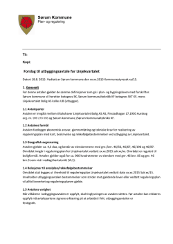 Sørum Kommune Forslag til utbyggingsavtale for Linjekvartalet