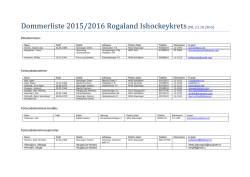 Dommerliste 2015/2016 Rogaland Ishockeykrets(PR. 21.10.2015)