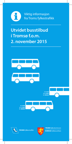 Utvidet busstilbud i Tromsø fom 2. november 2015