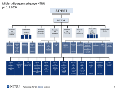 NTNU 2016 Organisasjonskart