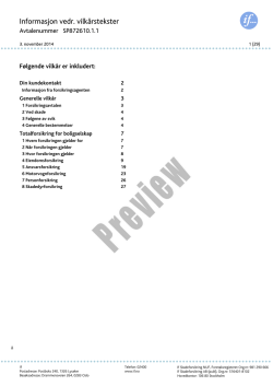 Forsikringsbevis 2015 - Sameiet Solsiden Terrasse