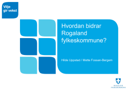 Hvordan bidrar Rogaland fylkeskommune?