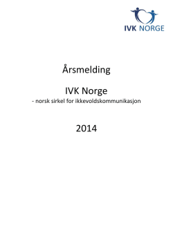 Årsmelding IVK Norge 2014