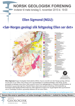 Ellen Sigmond (NGU): «Sør-Norges geologi slik feltgeolog Ellen ser