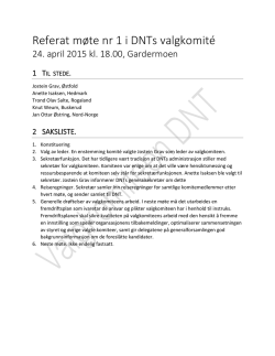 Referat valgkomiteen 24.april 2015
