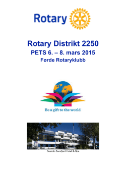 Program for PETS 2015 i Førde