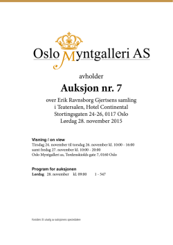 OMG07 katalog - Oslo Myntgalleri