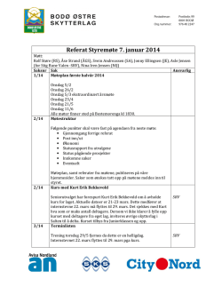 Referat Styremøte 7. januar 2014